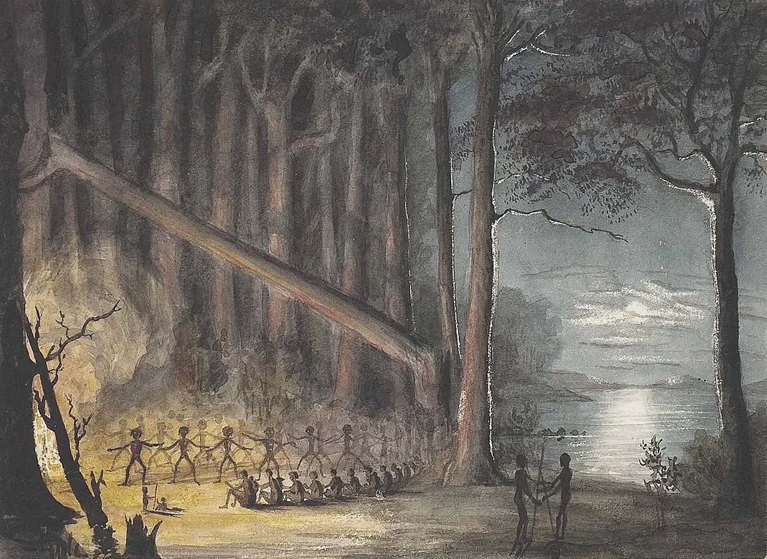 Samuel Robert Lock - Corrobbaree on the banks of Lake Alexandrina S. Australia 2012 CSK 04826 0176