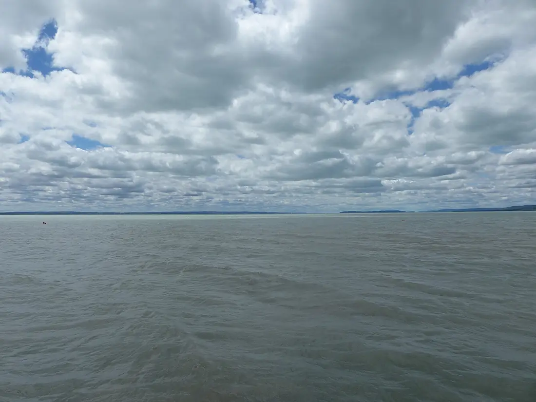 Balaton as seen from Alsórét szabadstrand