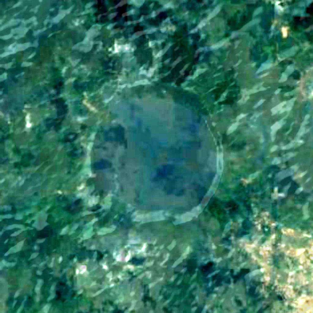 Lake Barombi Mbo seen from above (Sentinel-2)