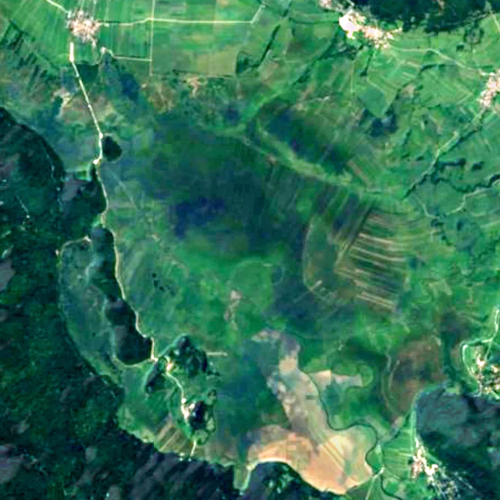 Lake Cerknica seen from above (Sentinel-2)