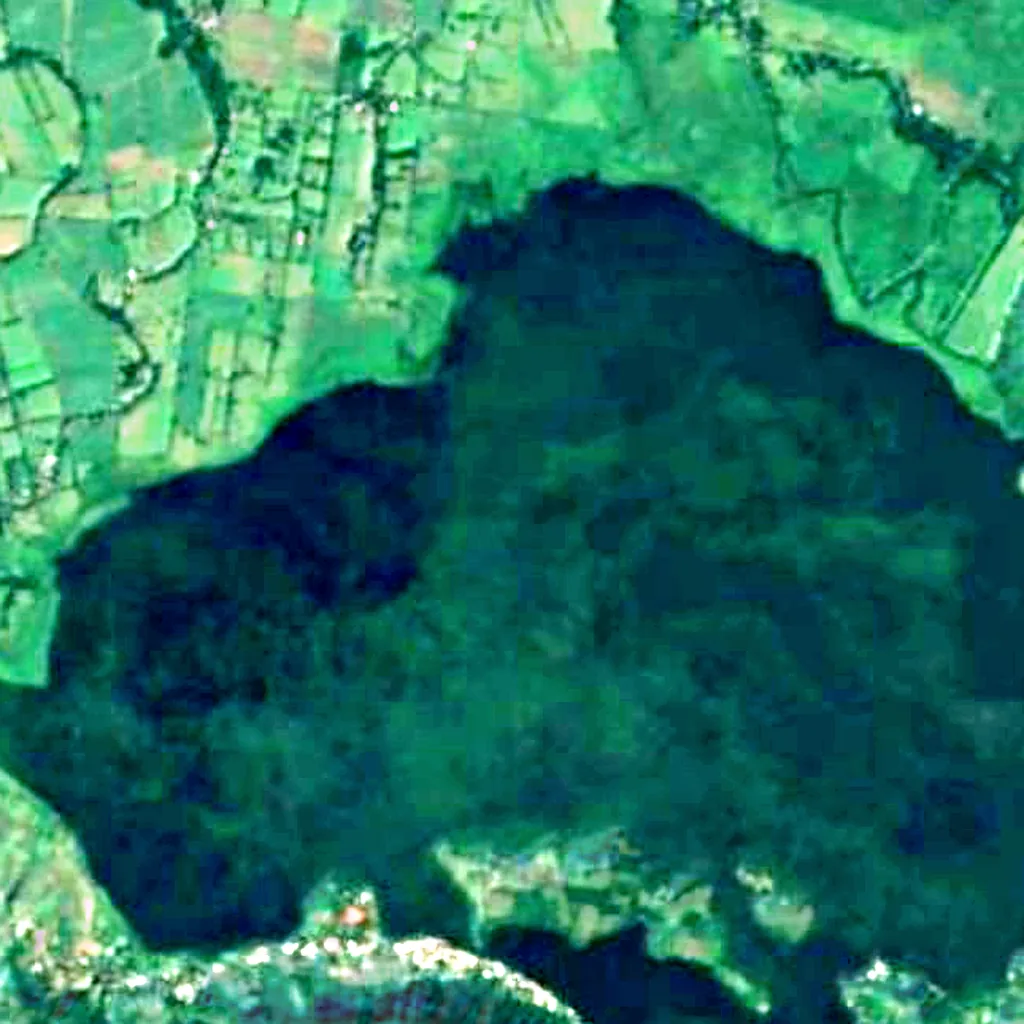 Lake Olomega seen from above (Sentinel-2)