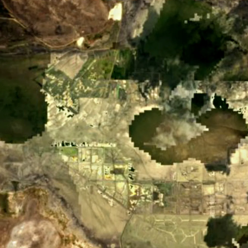 Lake Salinas seen from above (Sentinel-2)