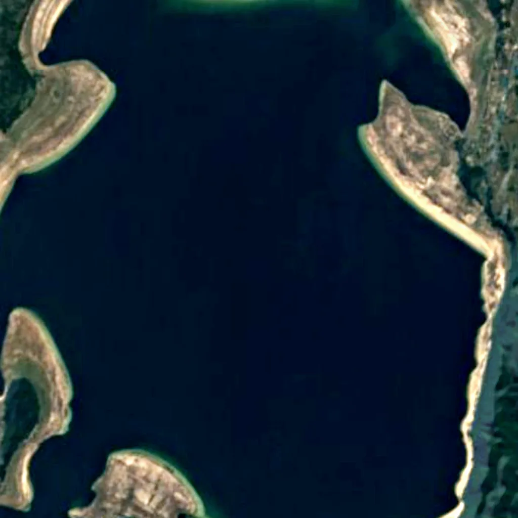 Lake Sibhayi seen from above (Sentinel-2)