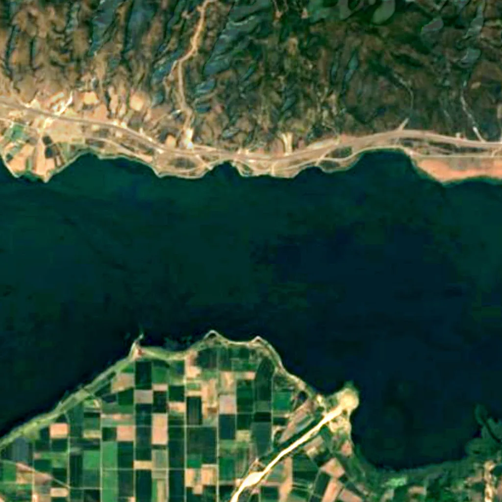 Lake Volvi seen from above (Sentinel-2)