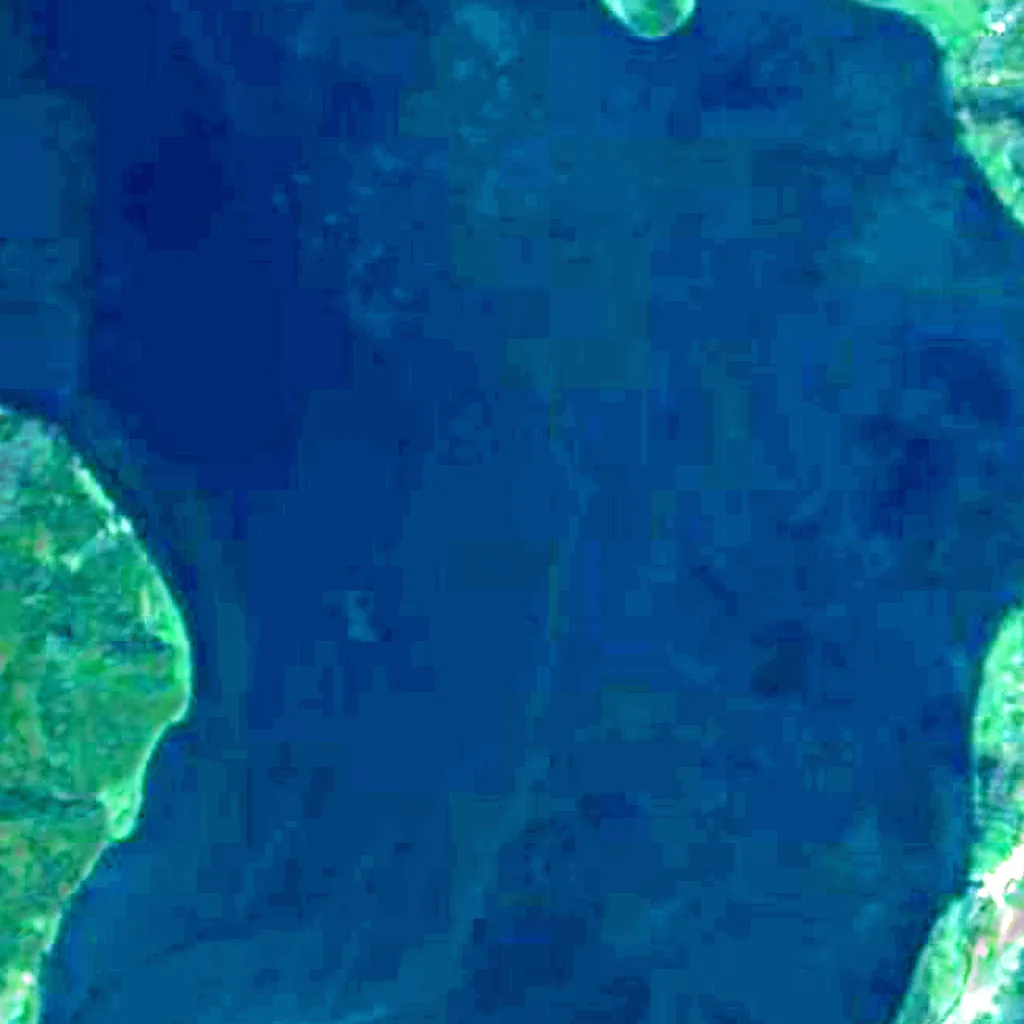 Lake Yojoa seen from above (Sentinel-2)