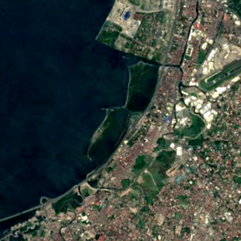 Las Piñas–Parañaque Critical Habitat and Ecotourism Area seen from above (Sentinel-2)