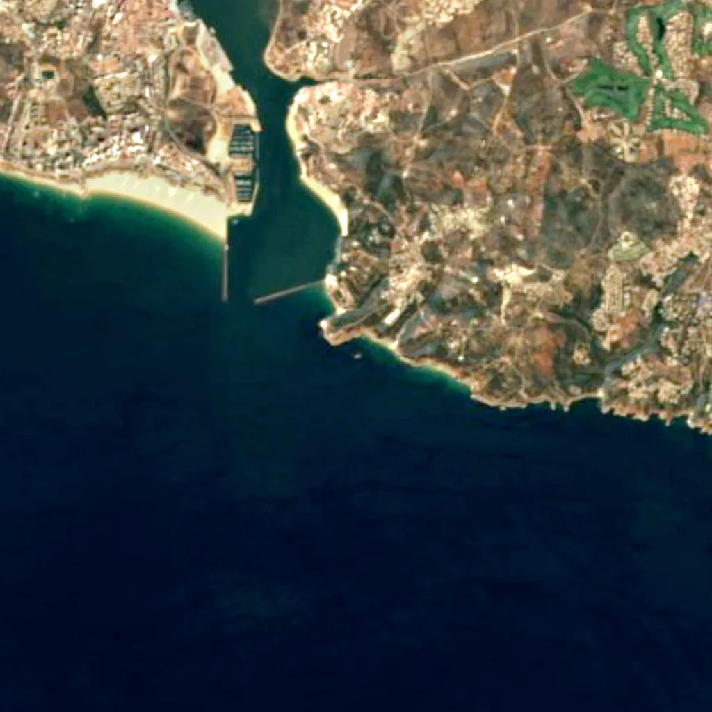 Leixão da Gaivota seen from above (Sentinel-2)