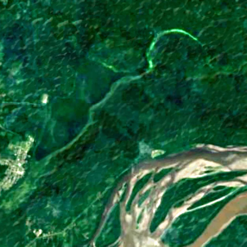 Limoncocha National Biological Reserve seen from above (Sentinel-2)