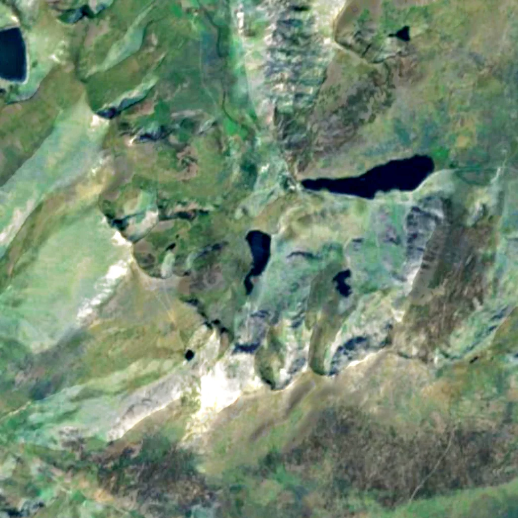 Llyn Idwal seen from above (Sentinel-2)