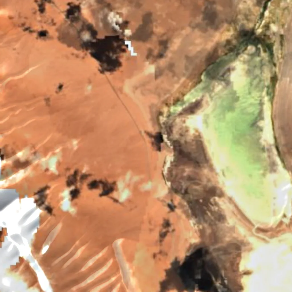 Los Flamencos National Reserve seen from above (Sentinel-2)