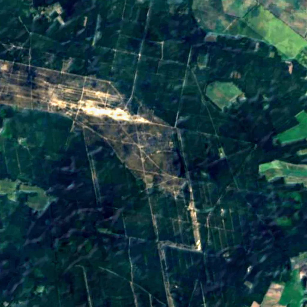 Lübtheener Heide seen from above (Sentinel-2)