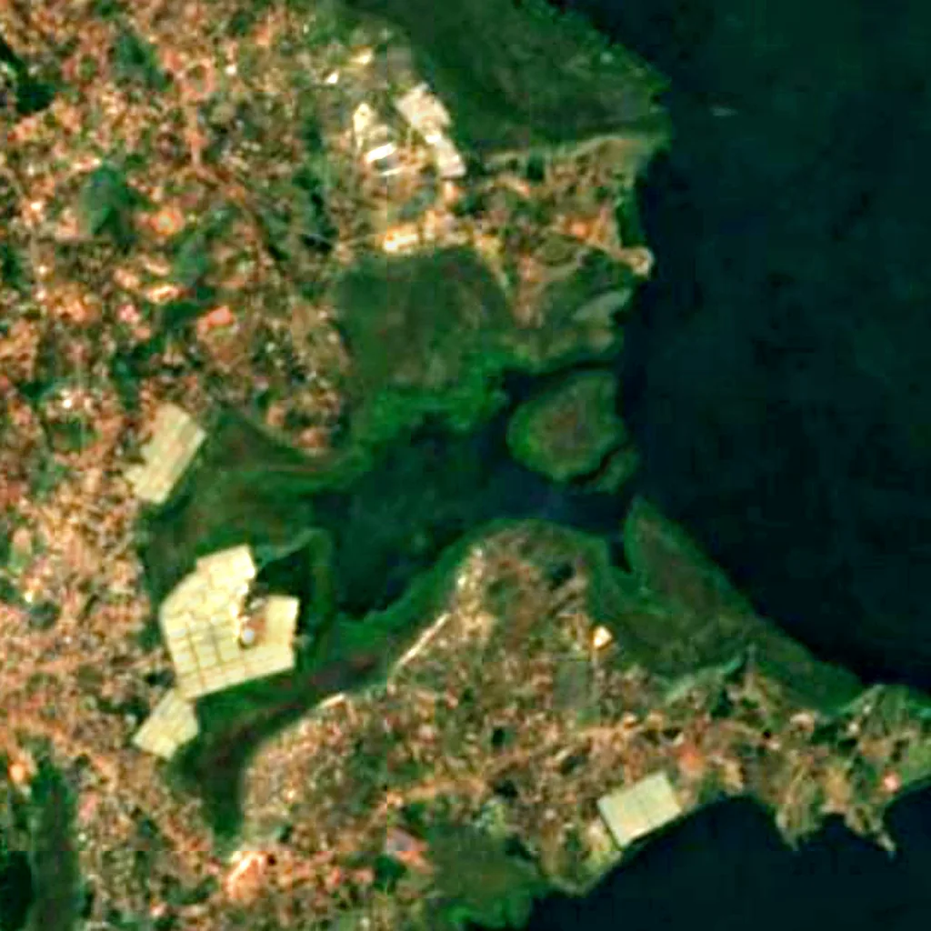 Lutembe Bay seen from above (Sentinel-2)