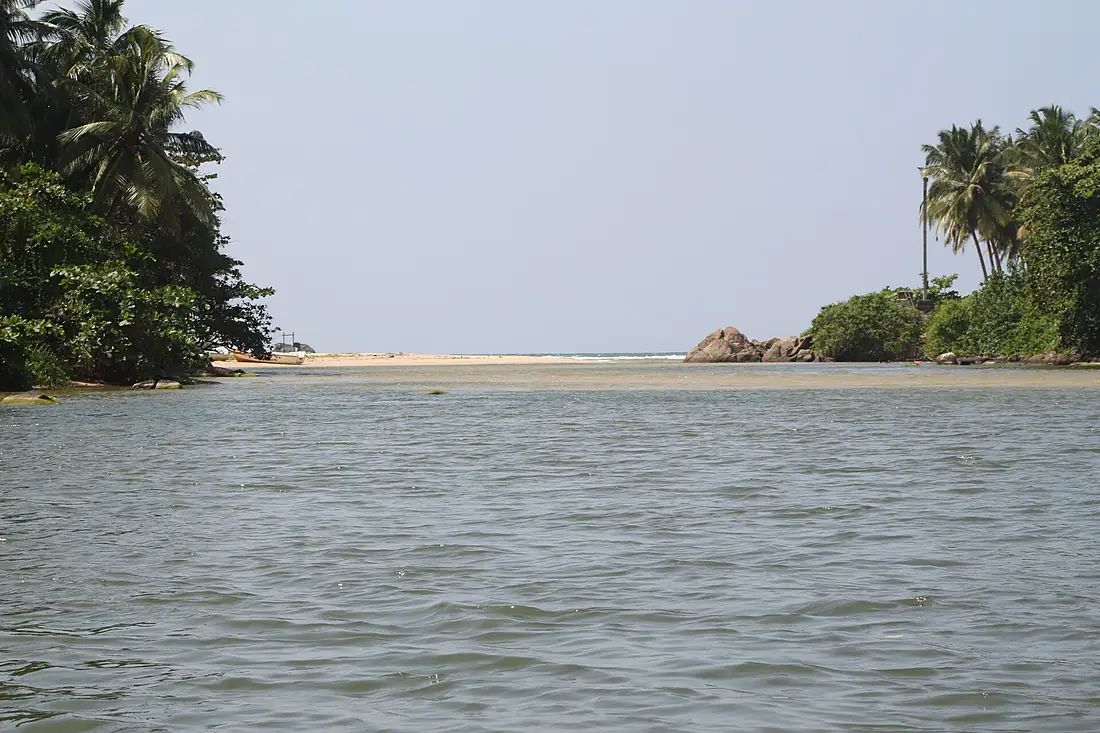 Mouth of the Maduganga estuary, Sri Lanka