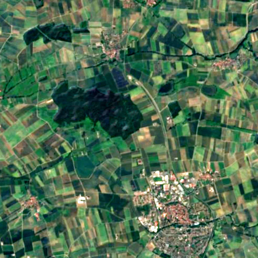 Maintal zwischen Schweinfurt und Dettelbach seen from above (Sentinel-2)