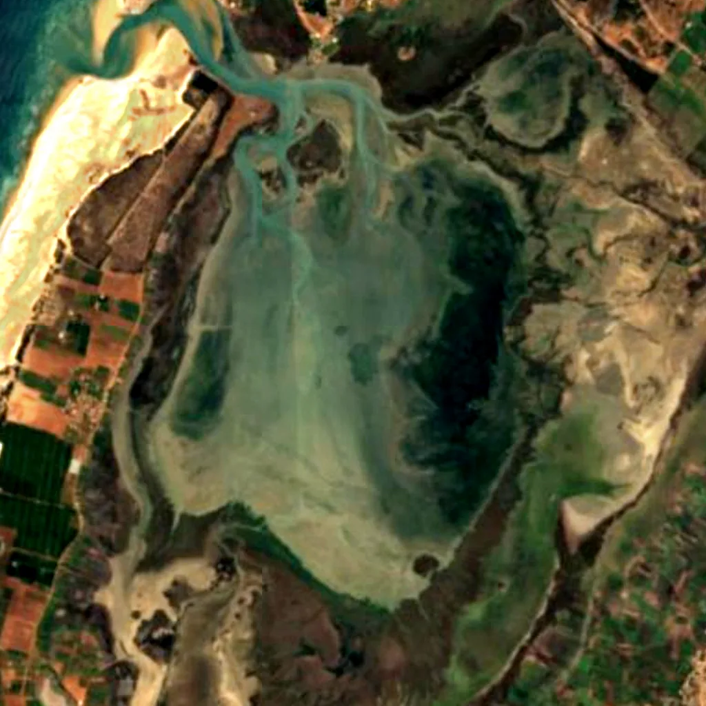 Merja Zerga seen from above (Sentinel-2)