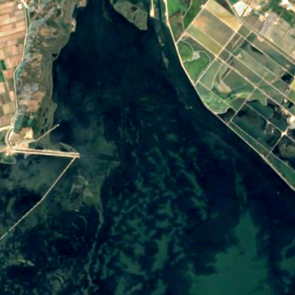 Missolonghi–Aitoliko Lagoons seen from above (Sentinel-2)