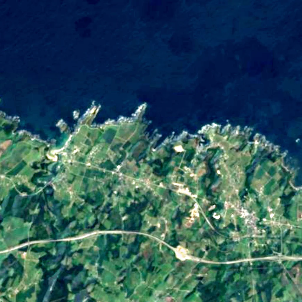 Monellos Beach seen from above (Sentinel-2)