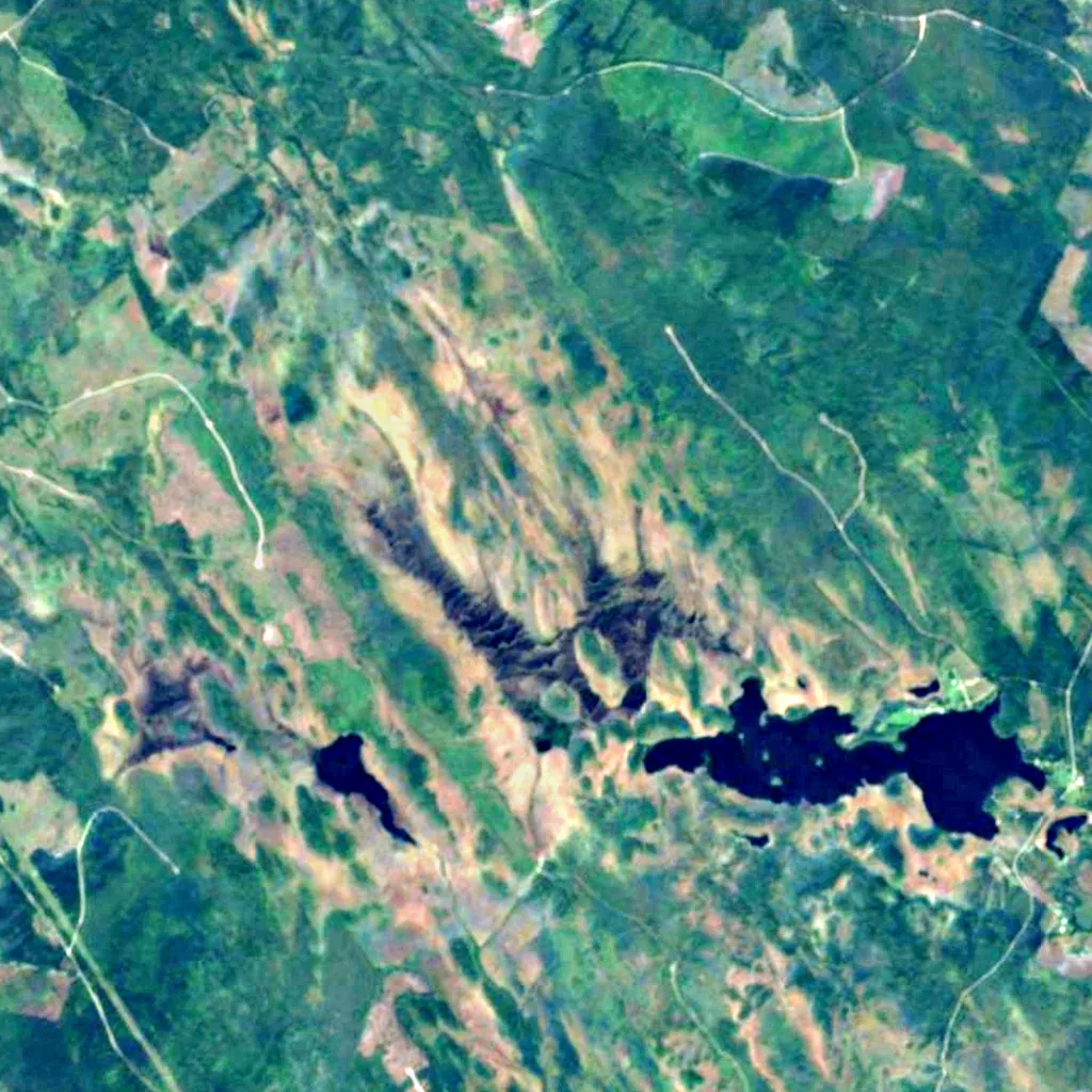 Mossaträsk-Stormyran seen from above (Sentinel-2)