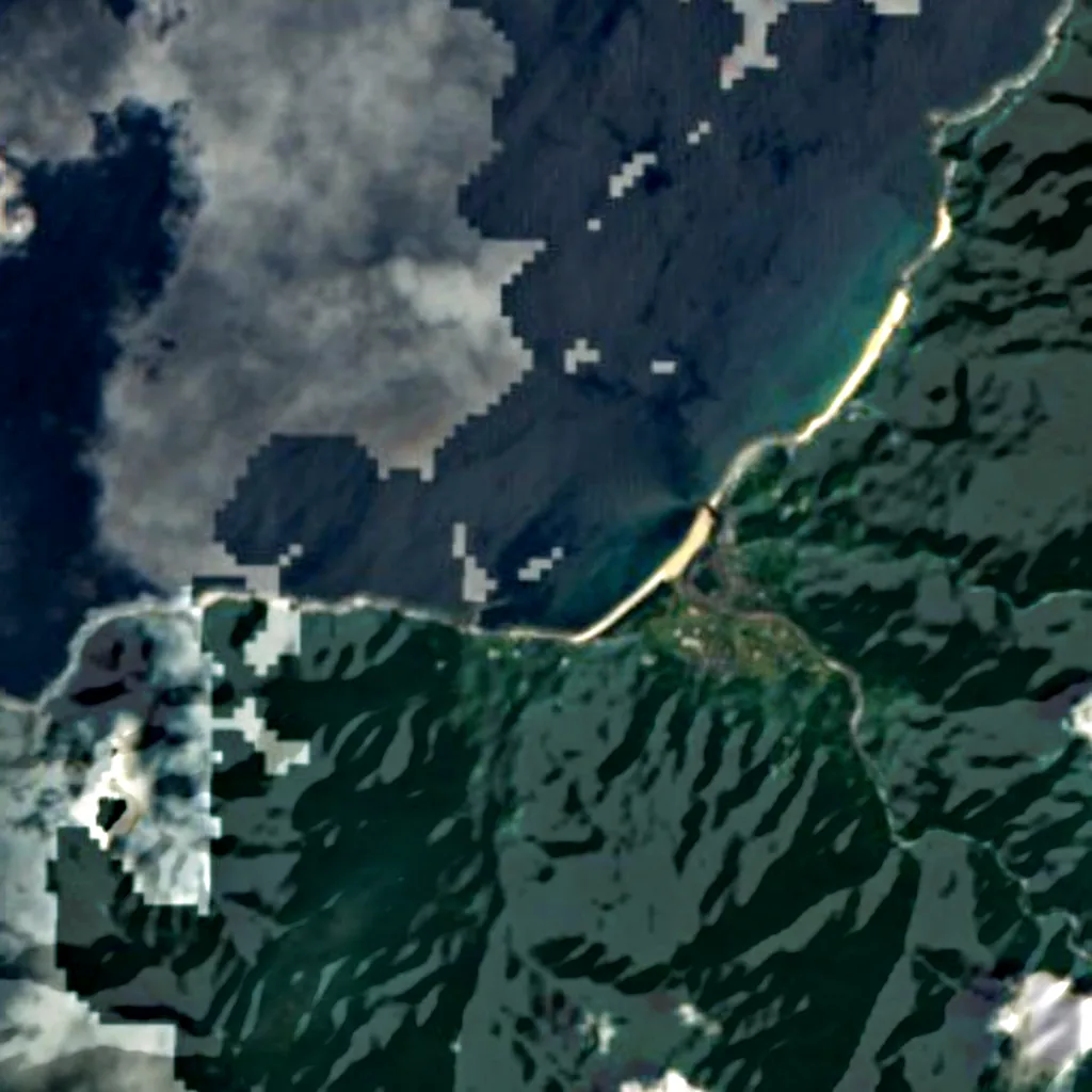 Nagata Beach seen from above (Sentinel-2)