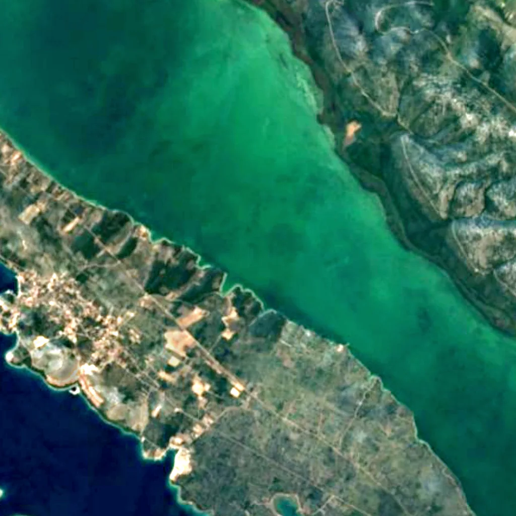 Nature Park Vransko Lake seen from above (Sentinel-2)
