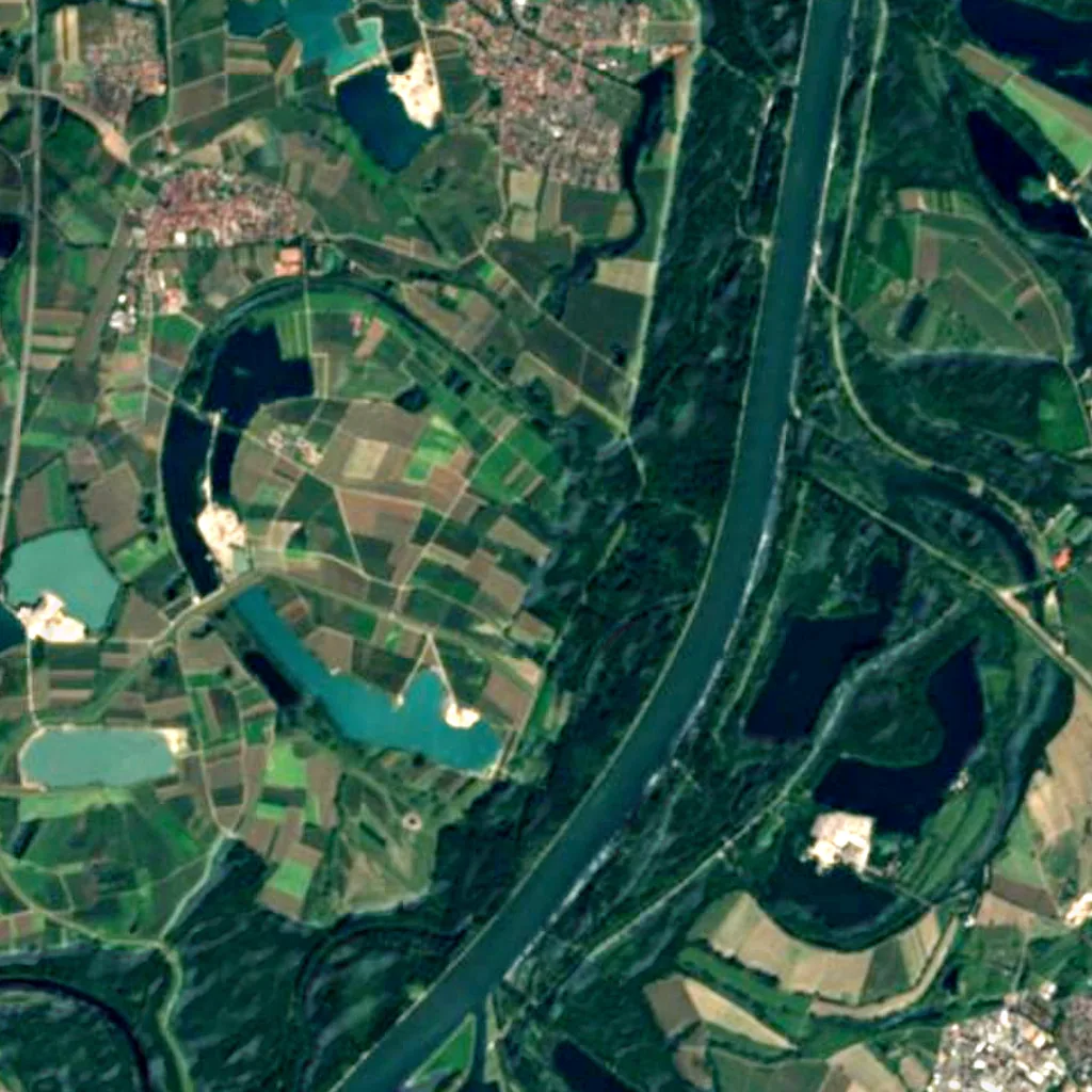 Neupotzer Altrhein seen from above (Sentinel-2)