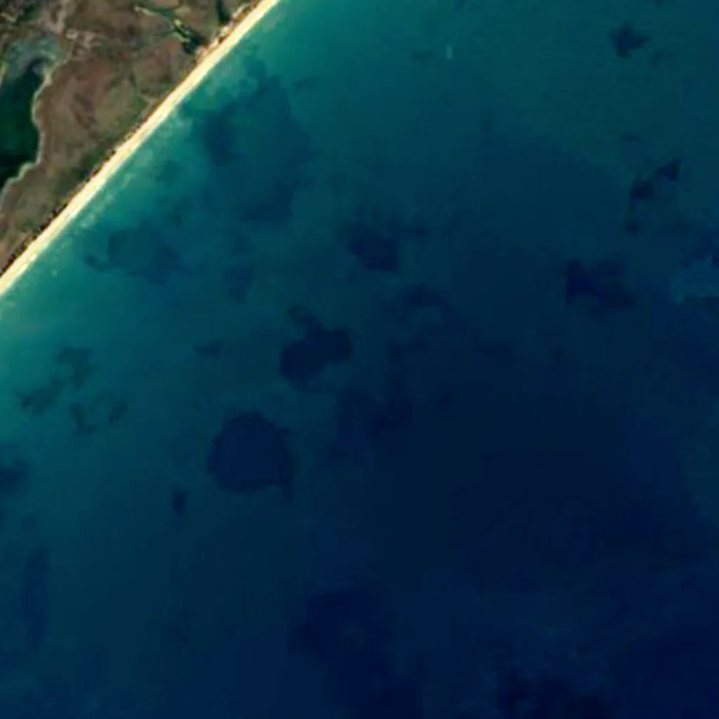 Ninety Mile Beach Marine National Park seen from above (Sentinel-2)