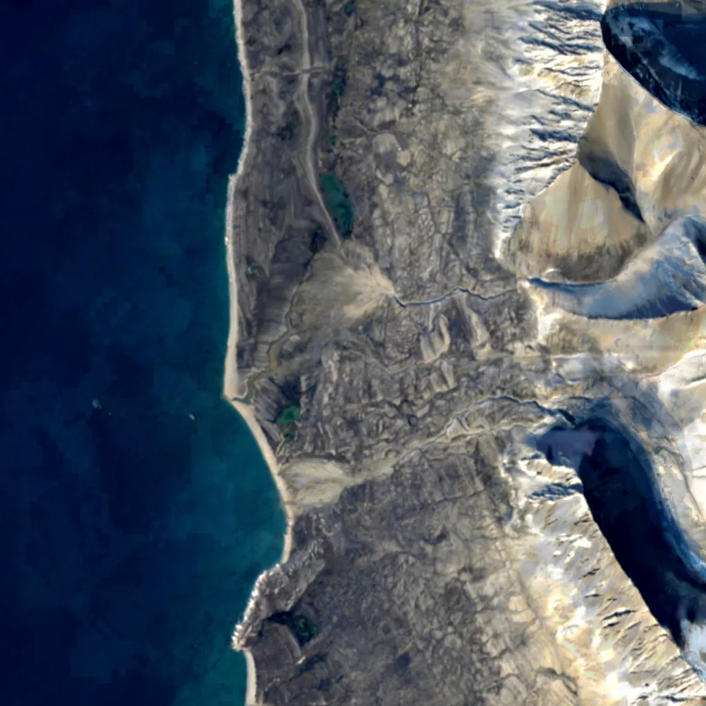 Nordenskiöldkysten seen from above (Sentinel-2)