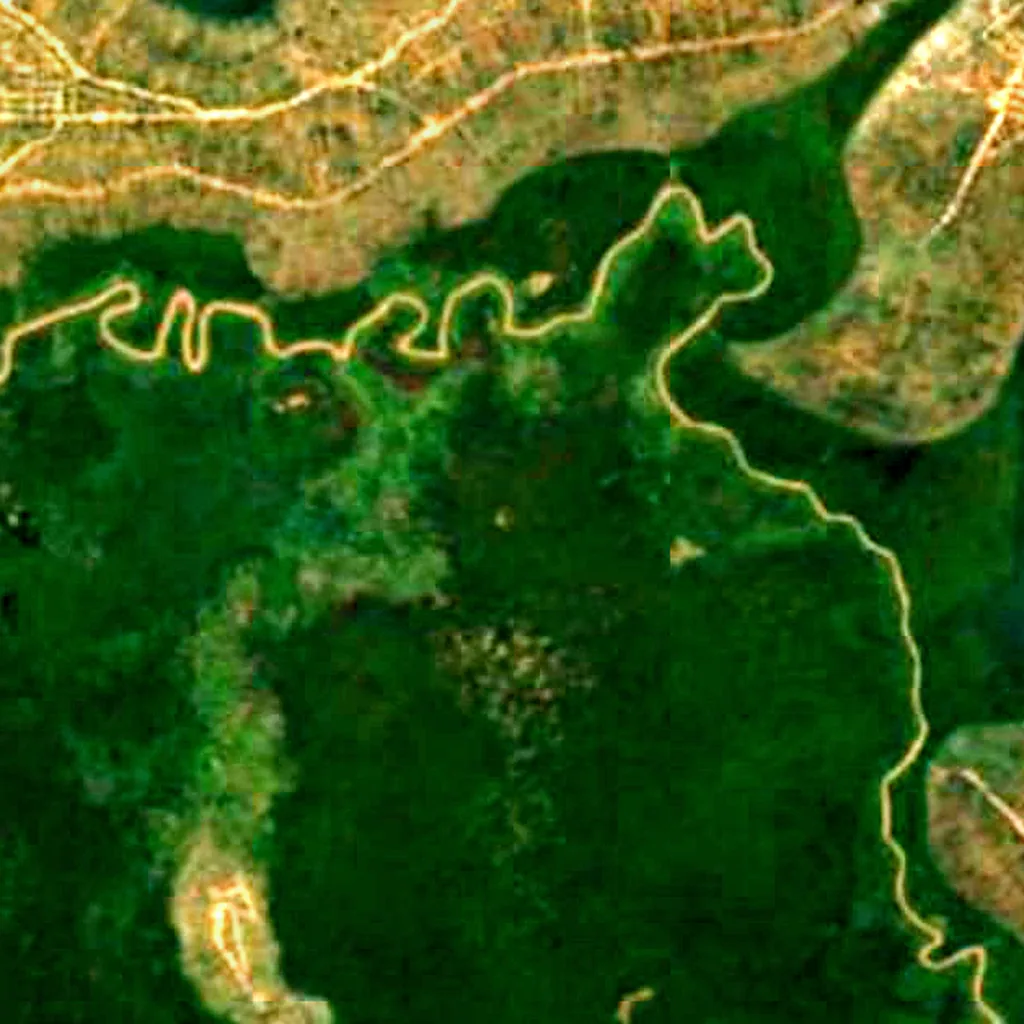 Nyabarongo wetlands seen from above (Sentinel-2)