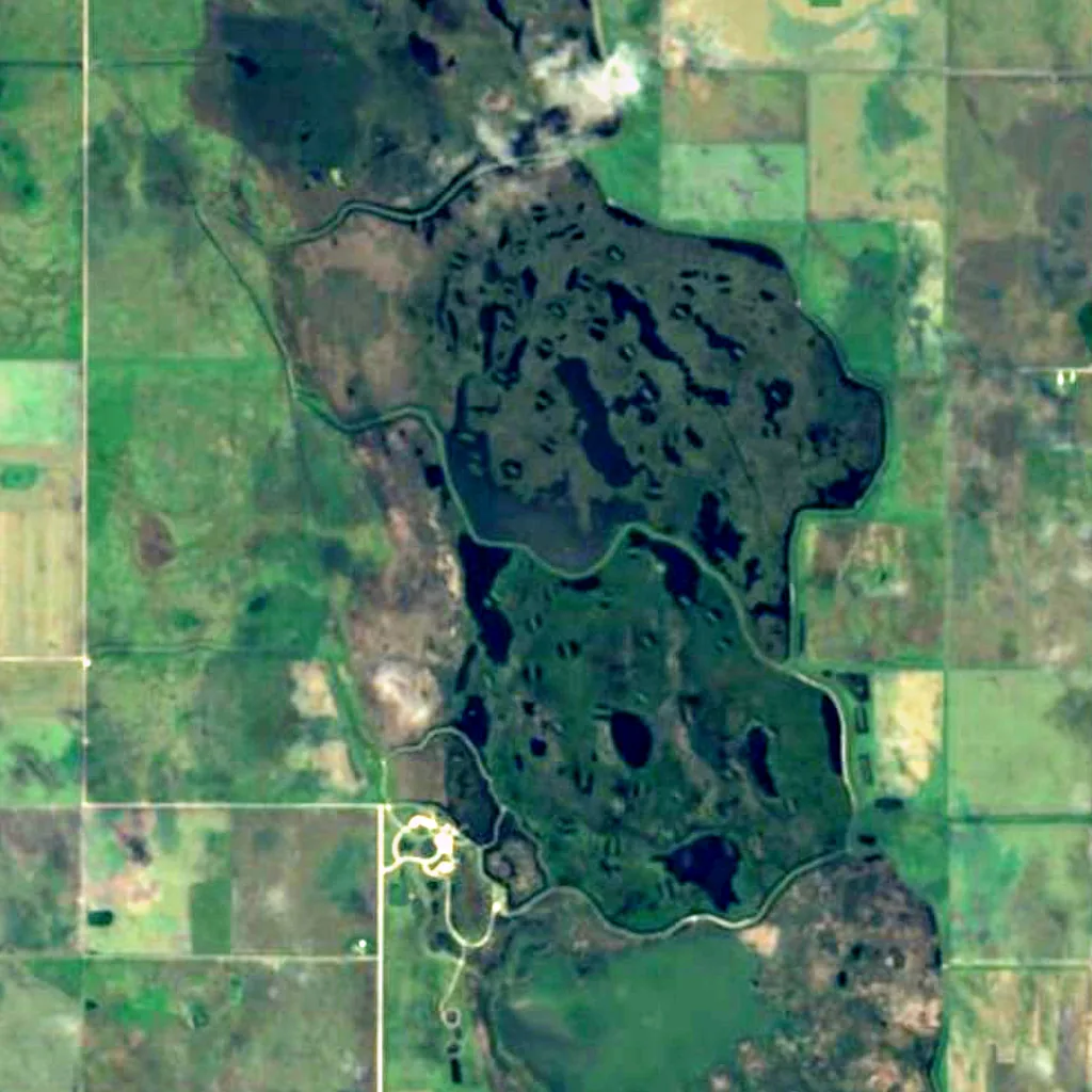Oak Hammock Marsh seen from above (Sentinel-2)