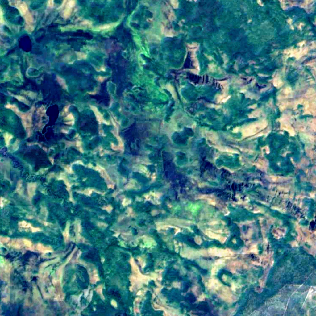 Olvassuo Strict Nature Reserve seen from above (Sentinel-2)