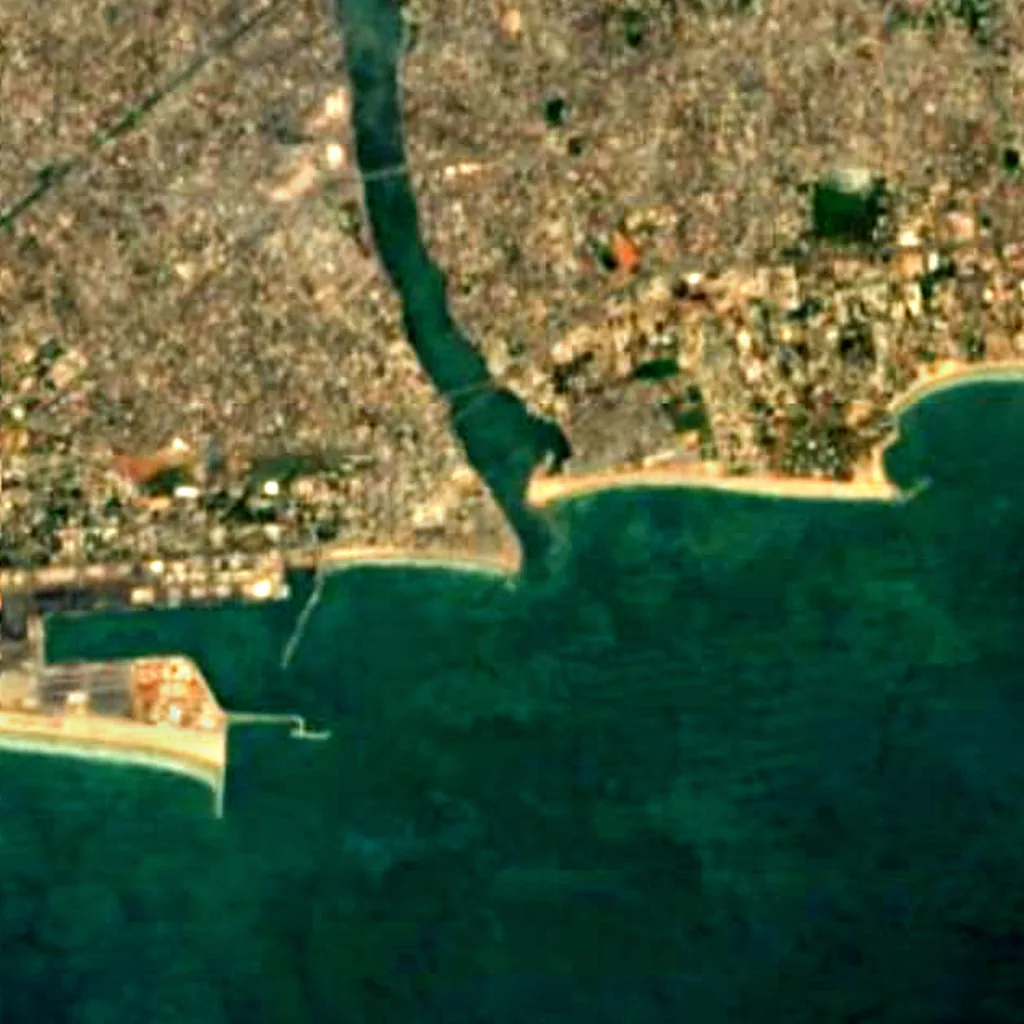 Ouémé River seen from above (Sentinel-2)