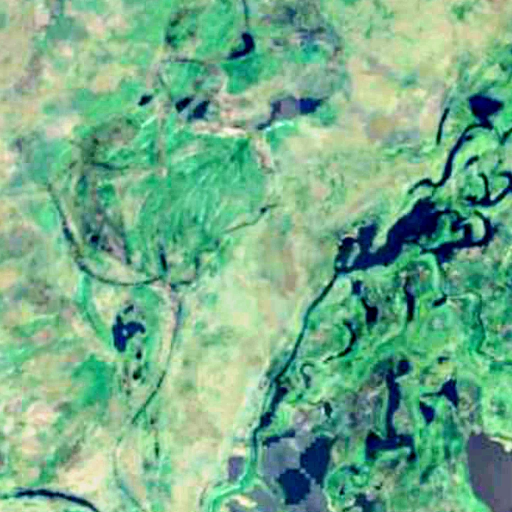 Pantanal Matogrossense National Park seen from above (Sentinel-2)