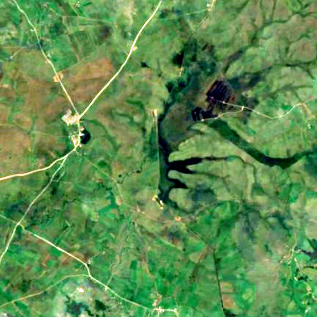 Peštersko polje seen from above (Sentinel-2)