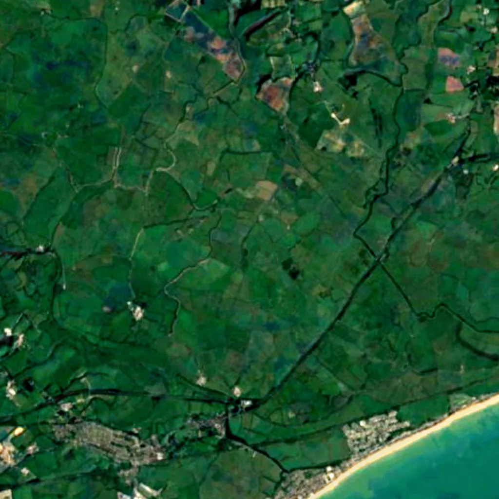 Pevensey Levels seen from above (Sentinel-2)