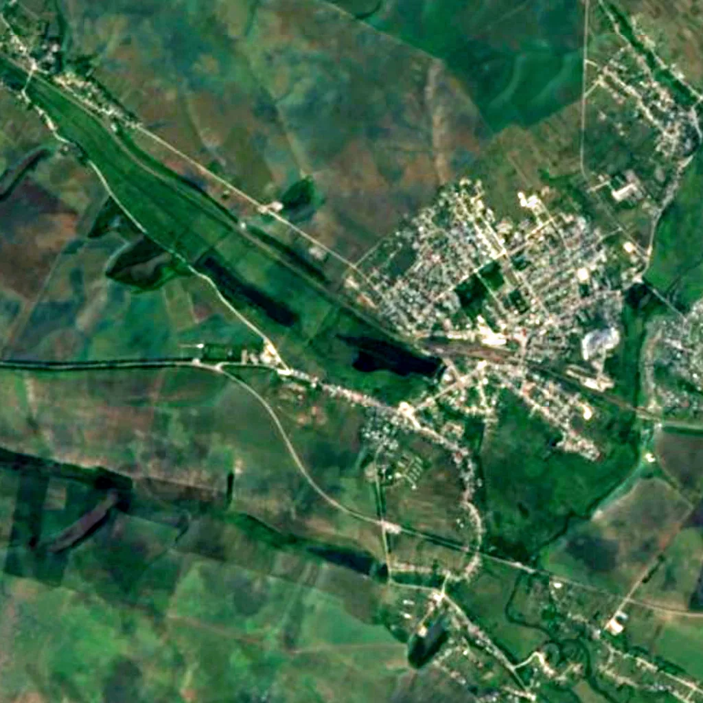 Pidvolochysk sanctuary seen from above (Sentinel-2)
