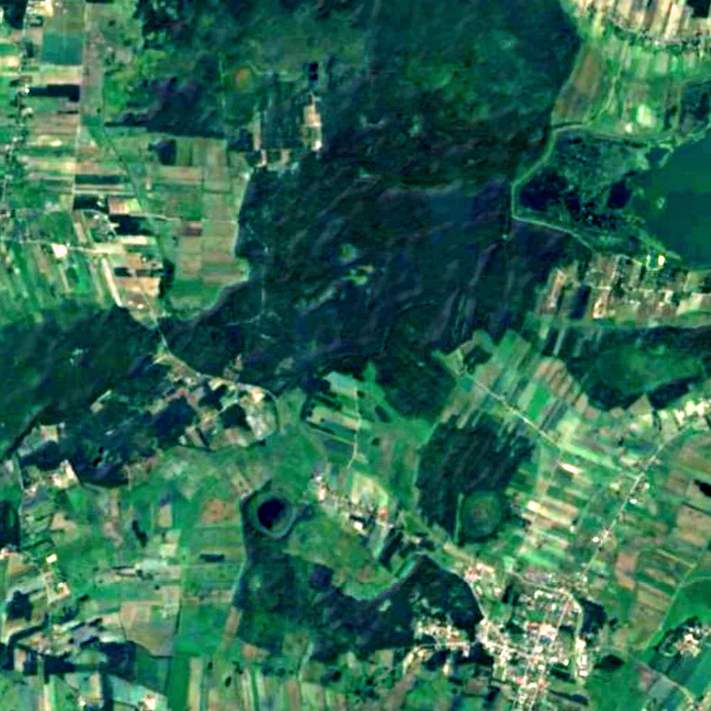 Polesie National Park seen from above (Sentinel-2)
