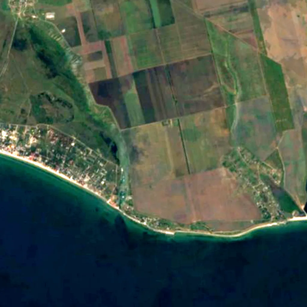 Ponyzzya Tylygul estuary seen from above (Sentinel-2)