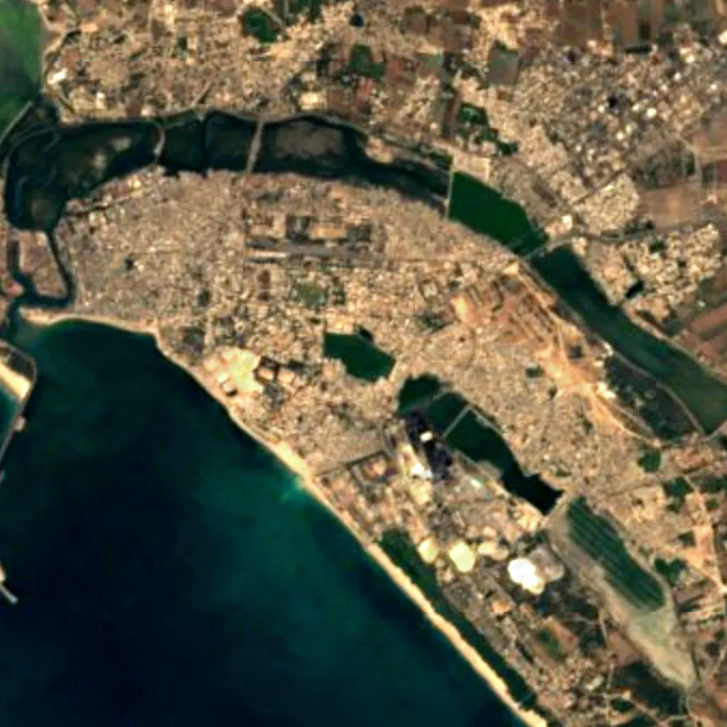 Porbandar Bird Sanctuary seen from above (Sentinel-2)