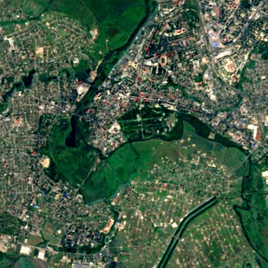 Ptashynyi Hai seen from above (Sentinel-2)