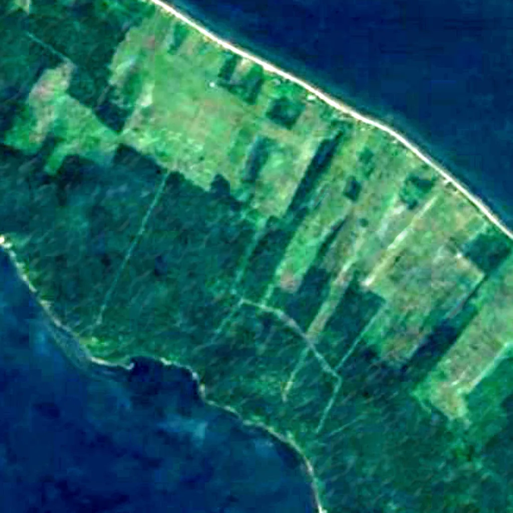 Punta de Manabique seen from above (Sentinel-2)