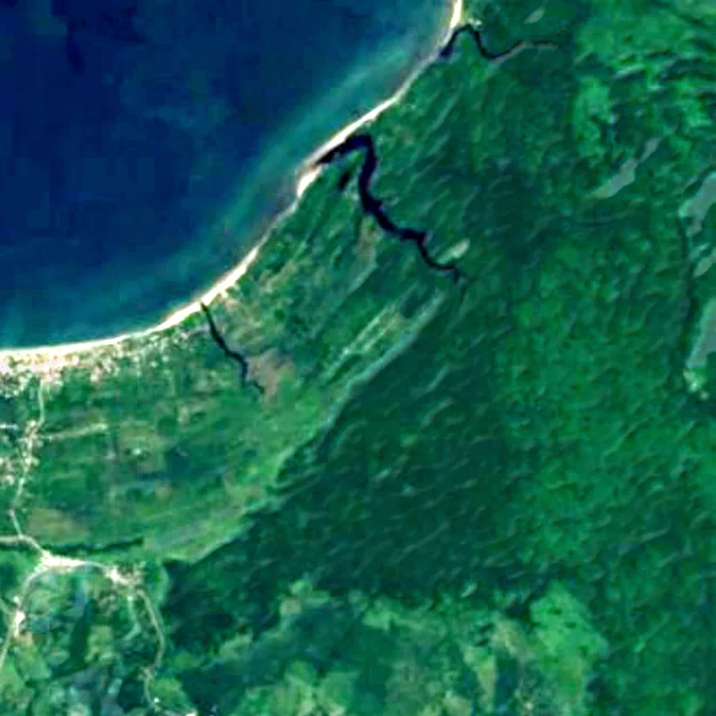 Punta Izopo Wildlife Refuge seen from above (Sentinel-2)