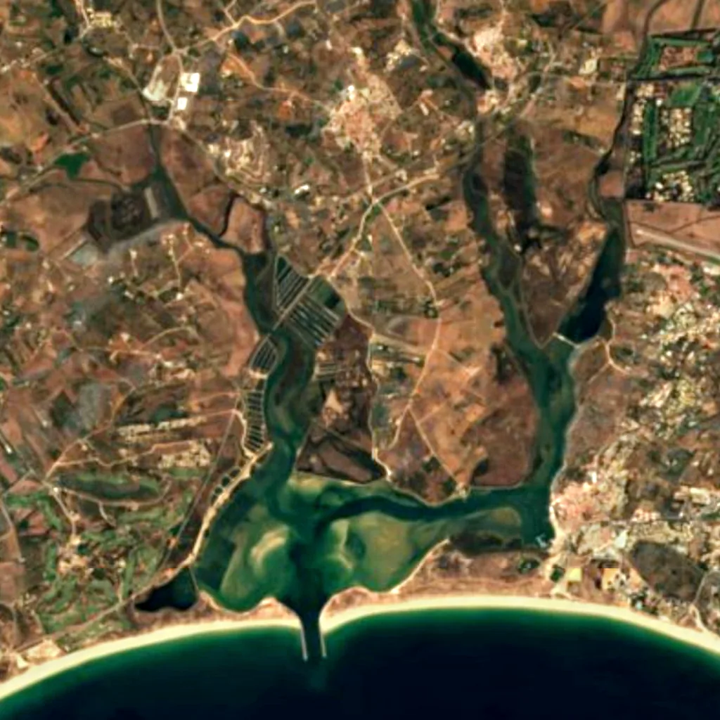 Ria de Alvor seen from above (Sentinel-2)