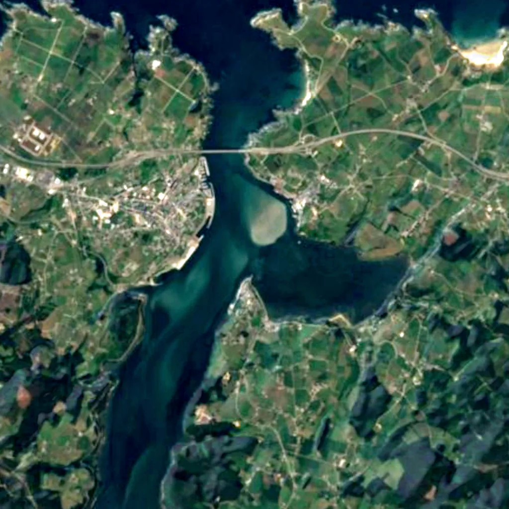 Ría de Ribadeo seen from above (Sentinel-2)
