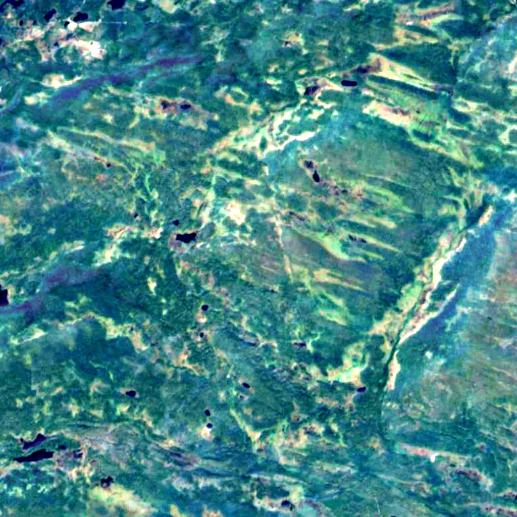 Riisitunturi National Park seen from above (Sentinel-2)