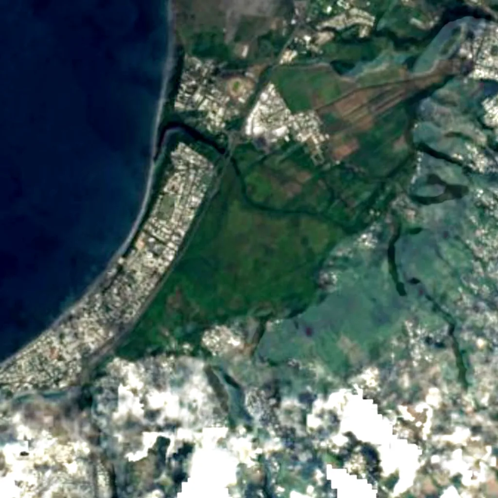 Saint-Paul Pond seen from above (Sentinel-2)