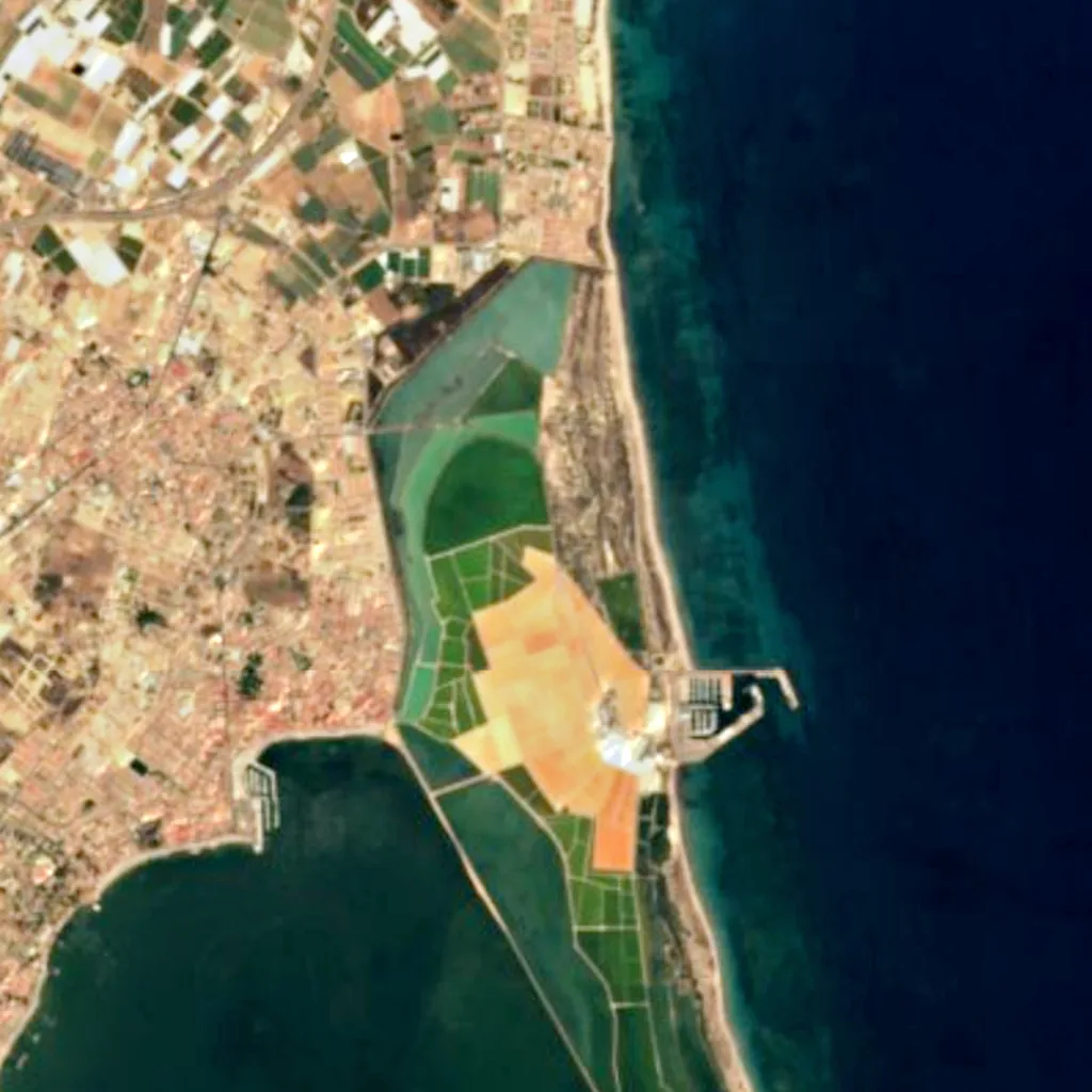Salinas y Arenales de San Pedro del Pinatar seen from above (Sentinel-2)