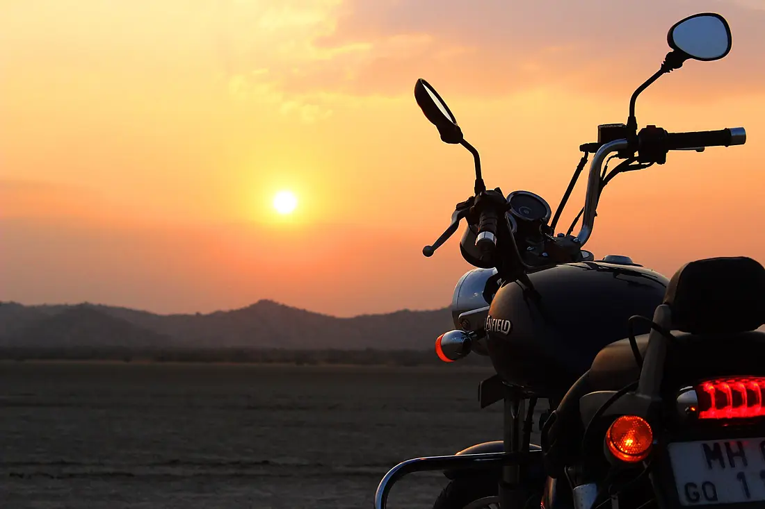 Ride to sunset at Sambhar Salt Lake