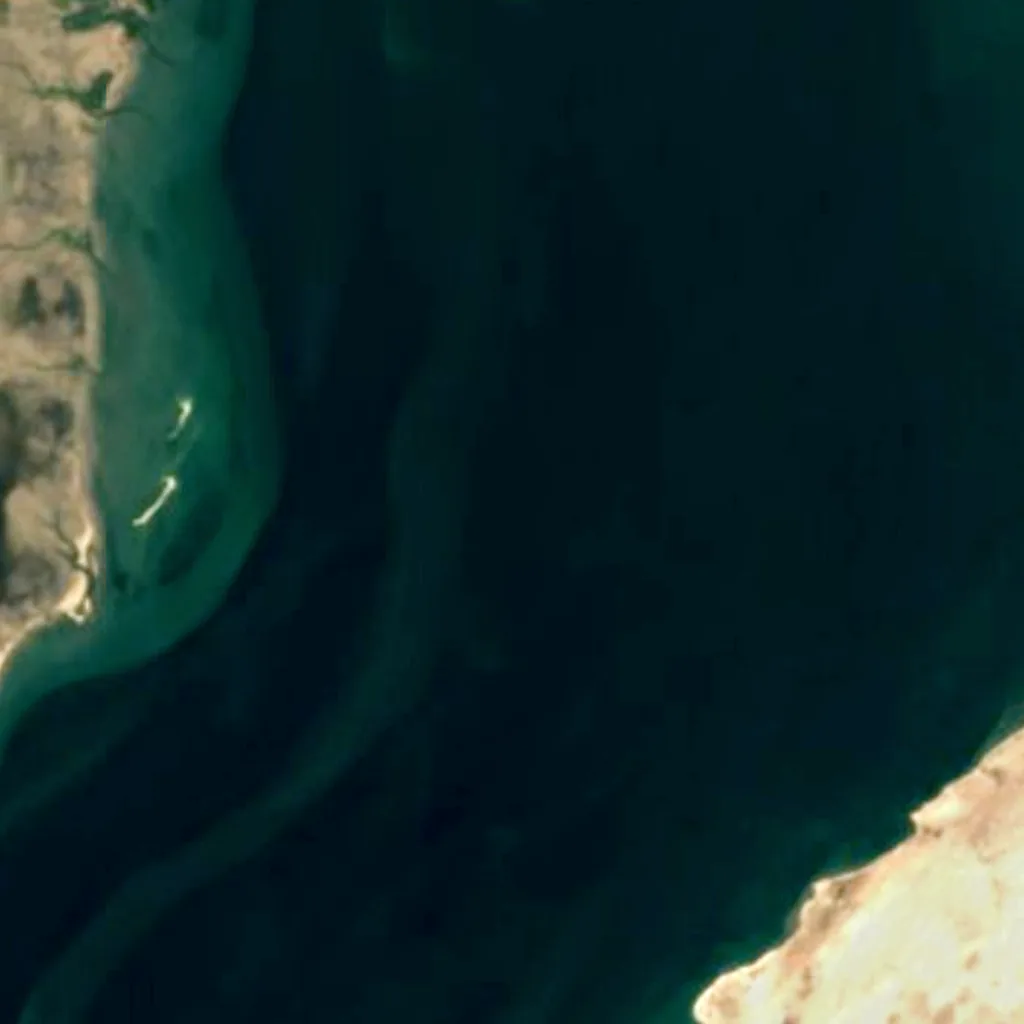 San Ignacio Lagoon seen from above (Sentinel-2)