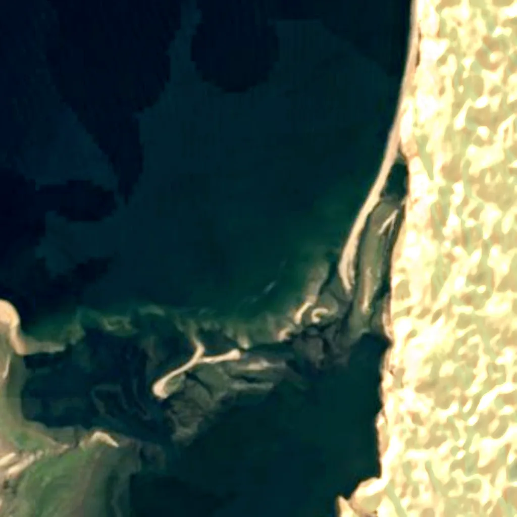 Sandwich Harbour seen from above (Sentinel-2)
