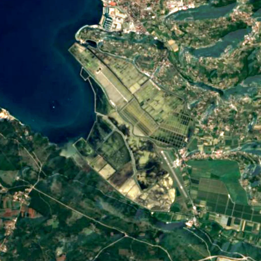Sečovlje Saltworks seen from above (Sentinel-2)